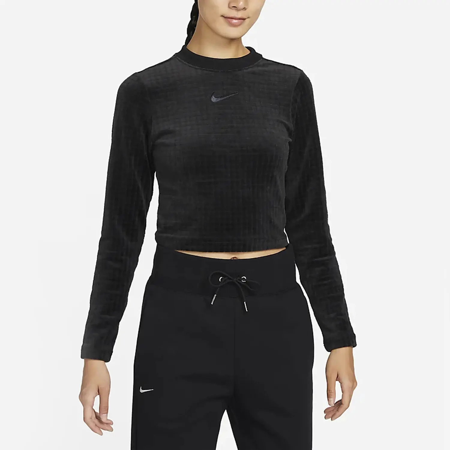 Nike Authentic Spring New Women's Sports and Leisure Flat Velvet Hoodie DV7819-010