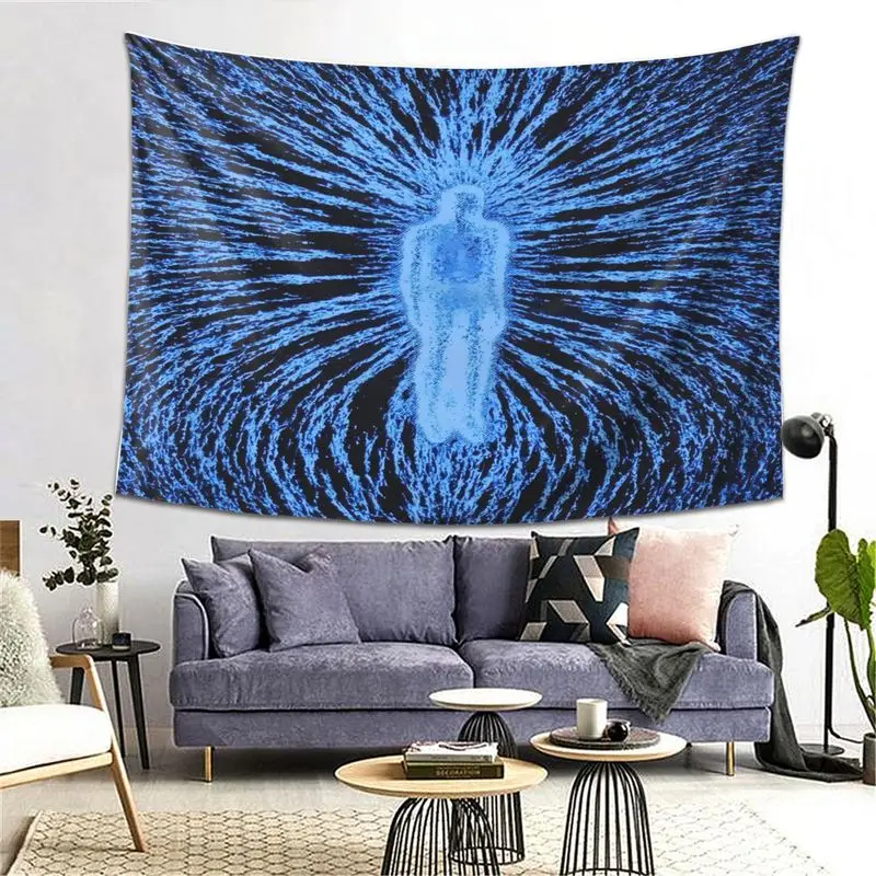 VIKAMA Cosmic Energy Vortex Tapestry Human Aura Spiritual Meditation Trippy Psychedelic For Yoga Meditation Room Wall Decor