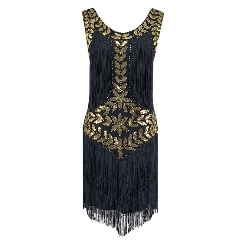 1920s Sleeveless Flapper Dresses Scoop Neck Great Gatsby Dresses Fringed Sequin Roaring 20s Dress Cocktail Party Costume - AliExpress 1920s Sleeveless Flapper Dresses Scoop Neck Great Gatsby Dresses Fringed Sequin Roaring 20s Dress Cocktail Party Costume - AliExpress