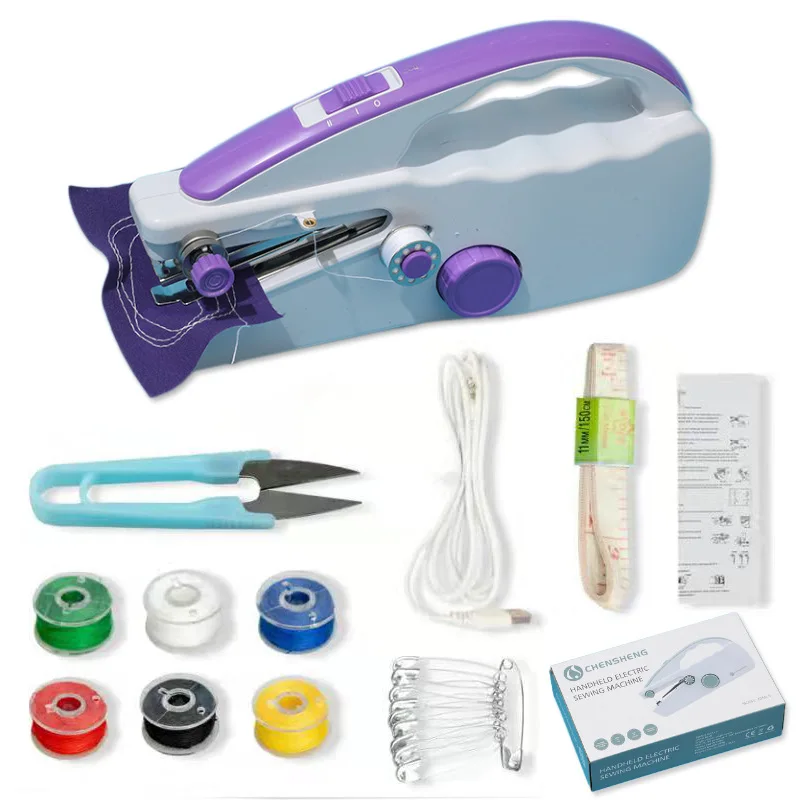 

Portable Sewing Machine with Adjustable Speed for Small Hand-held Electric Hand Sewing Machine.