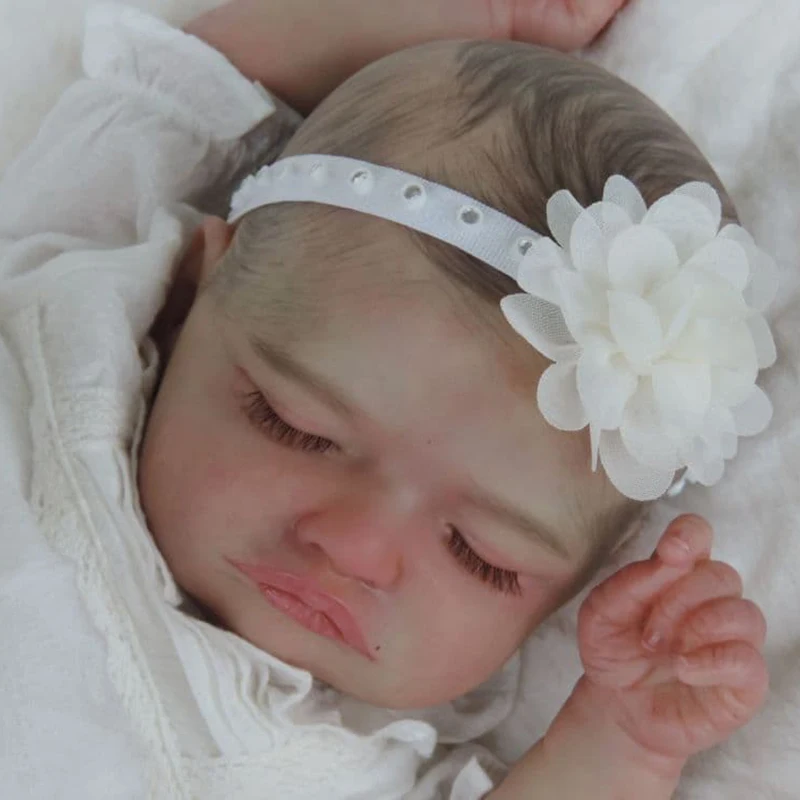 

DIY KIT 20inch Painted Reborn Doll Rosalie with Painted Hair and Rooted Eyelashes(body Cloth + Limbs + Head)