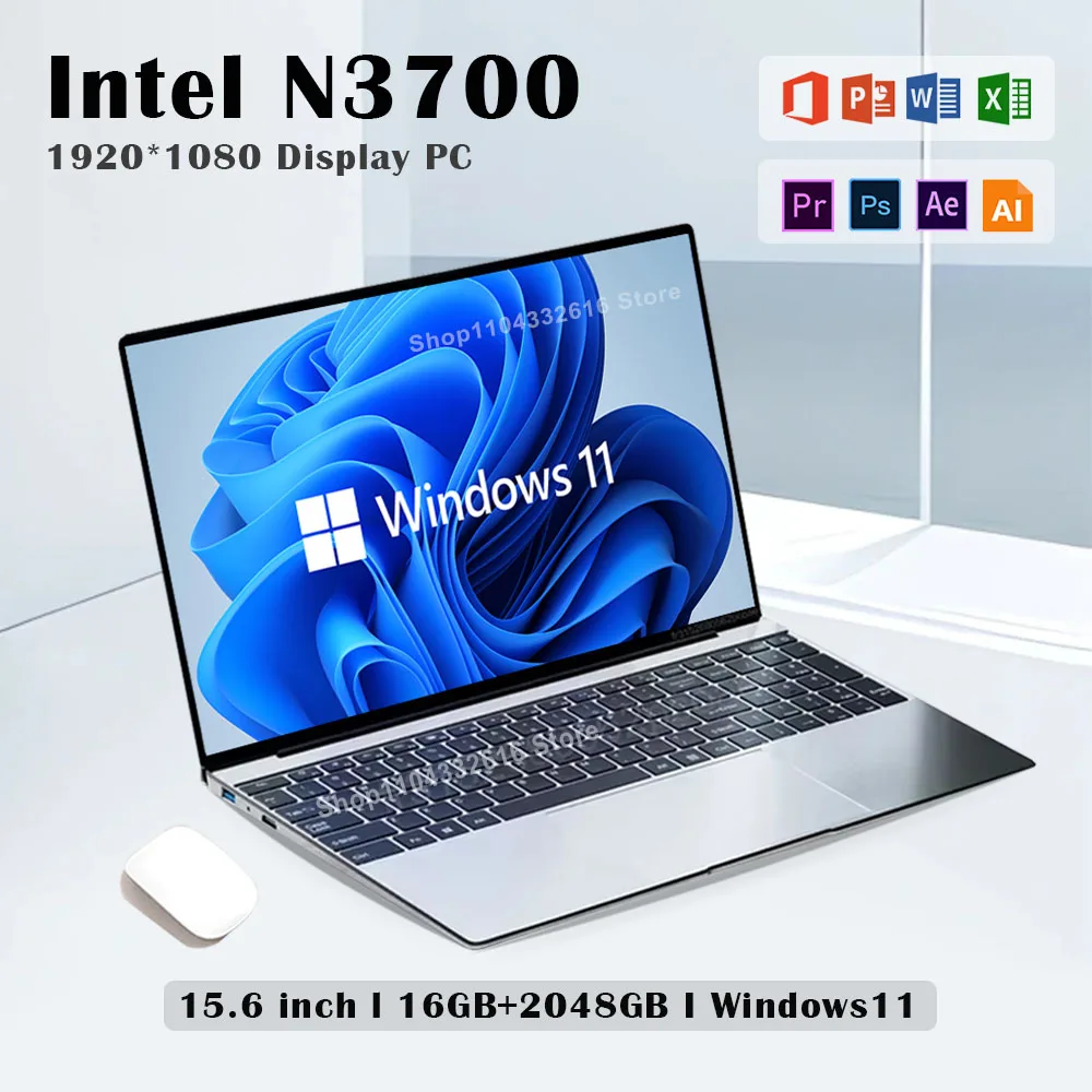 Intel n3700 notebook gamer 15.6 