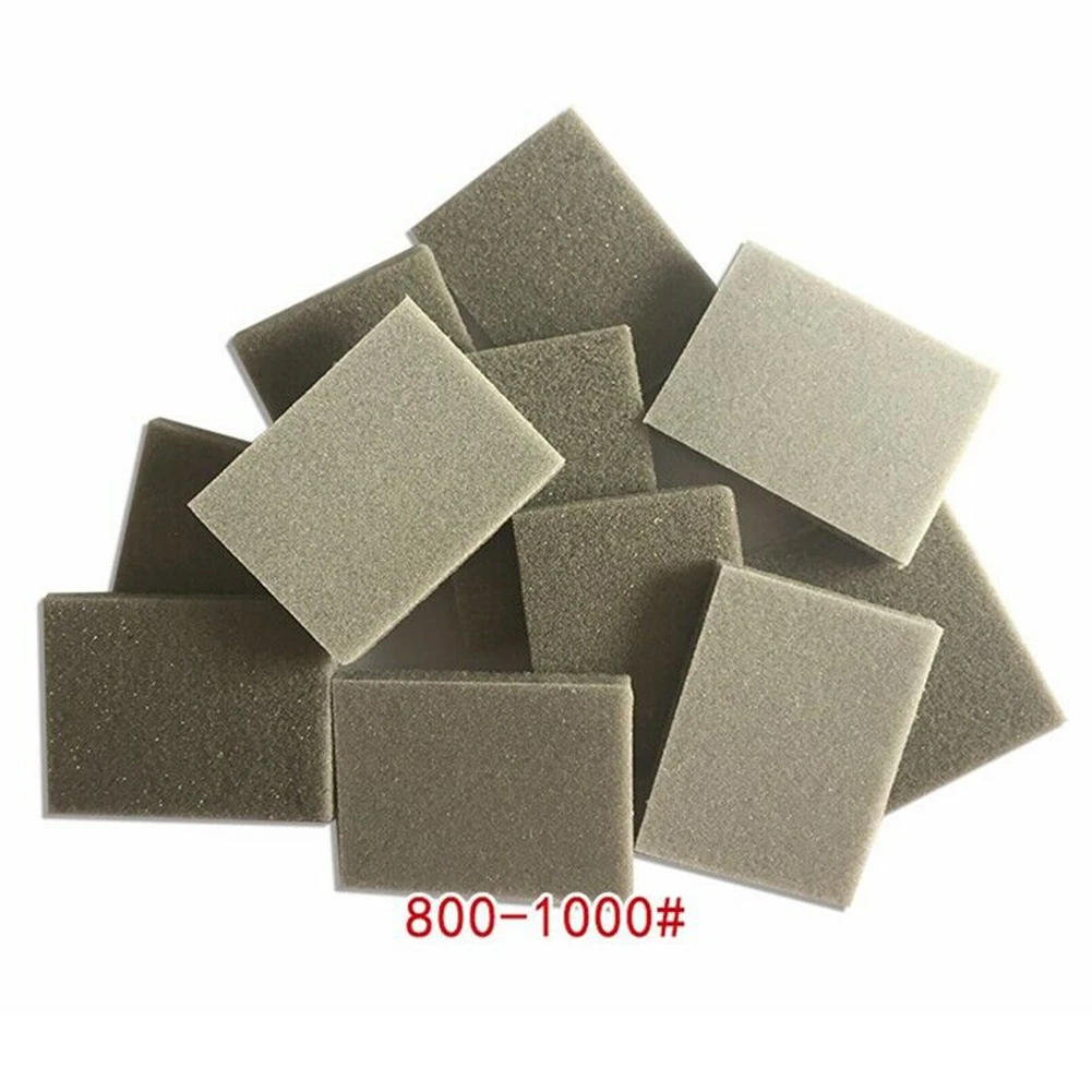 10 Stück Nass-Trocken-Schaumstoff-Schleifblöcke, Schleifpapier-Pads, 30 x 40 mm, für die Politur von Karosserie, Metall und Kunststoff, Körnung 300–1500, Sortenpaket – Detail 4