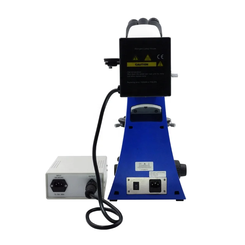 OPTO-EDU A15.2601-RTT التكبير ثلاثي العينيات 40X ~ 500X نقل الضوء 6V20W مصباح هالوجين المجهر الاستقطاب