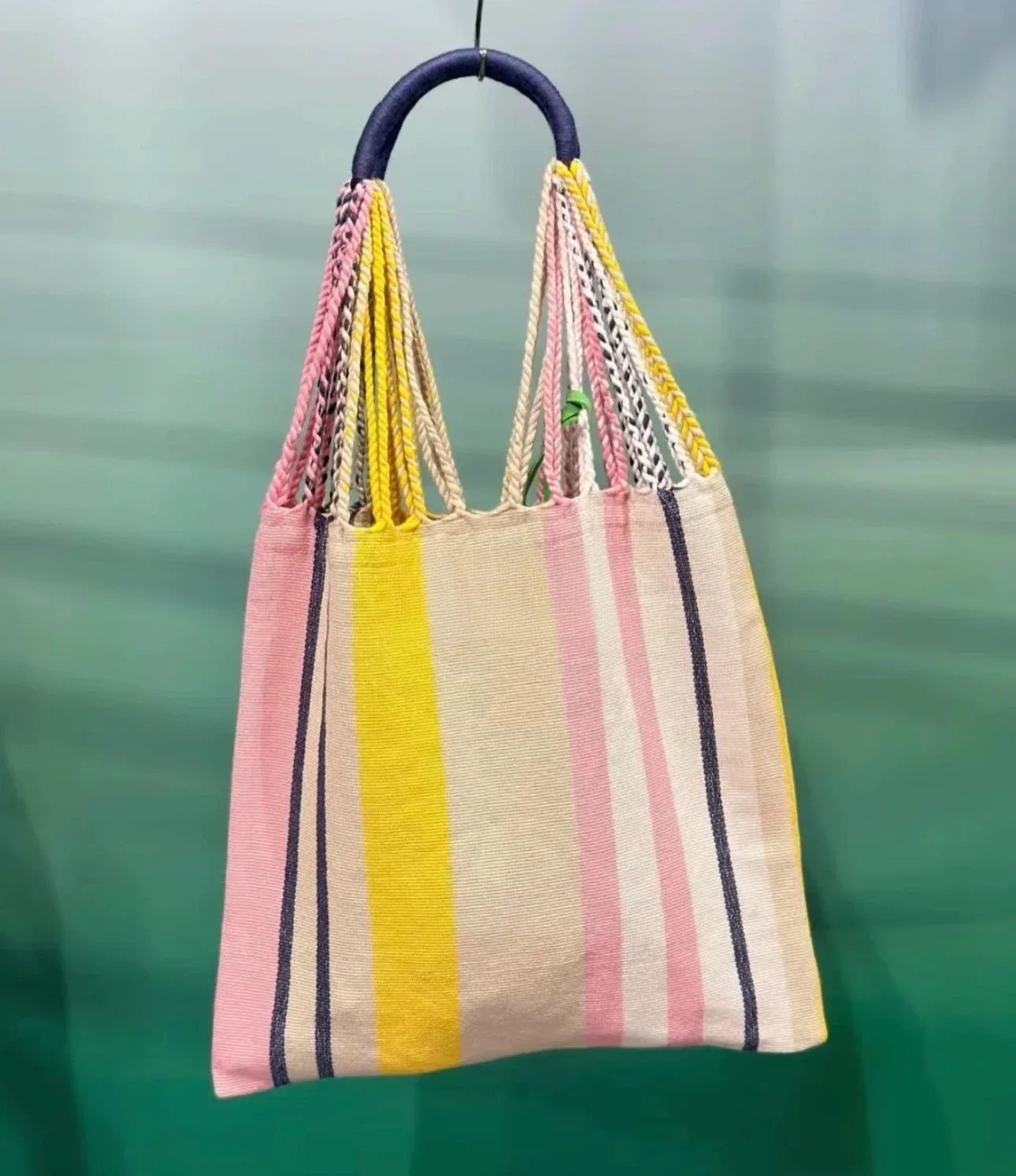 Bolso Tote Tejido con Bloques de Color Estilo Marni 2026, Bolso Grande de Mano y Hombro Casual