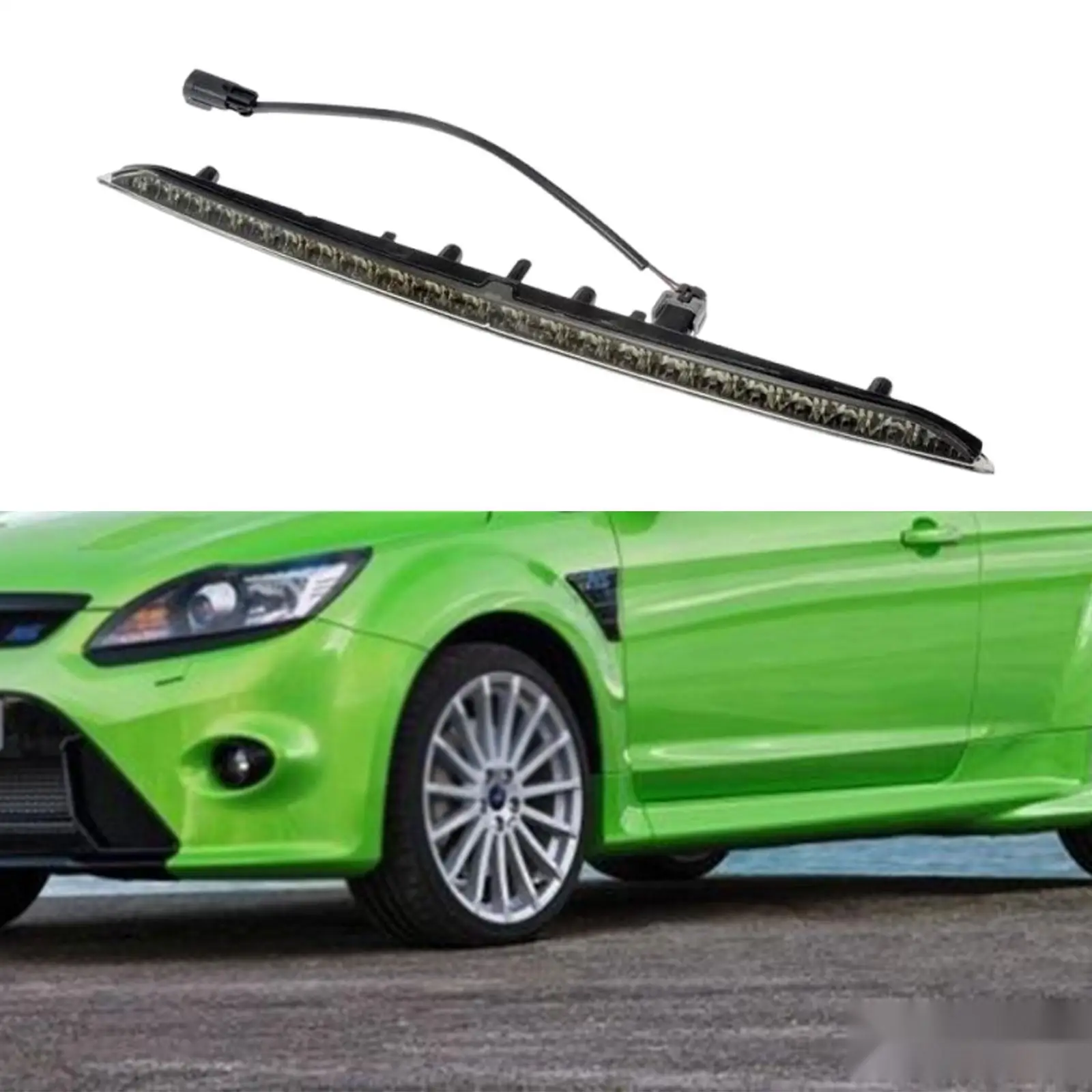 مجموعة مصابيح الفرامل LED المركزية مصباح إيقاف عالي أسود ABS أضواء LED خلفية لفورد إيدج 2015 إلى 2020