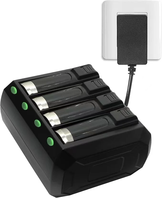 Battery Charger Station for Zebra WT6000 RS6000 Barcode Scanner,4-Slot Charging Cradle Power Supply Included,Replacement for P/N