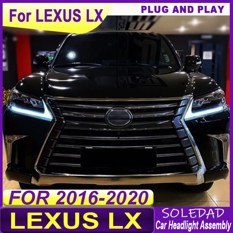 Car  Headlights For Lexus LX LX570 2016 2017 2018 2019 2020 Full LED new style Headlamp Assembly Upgrade Projector Lens