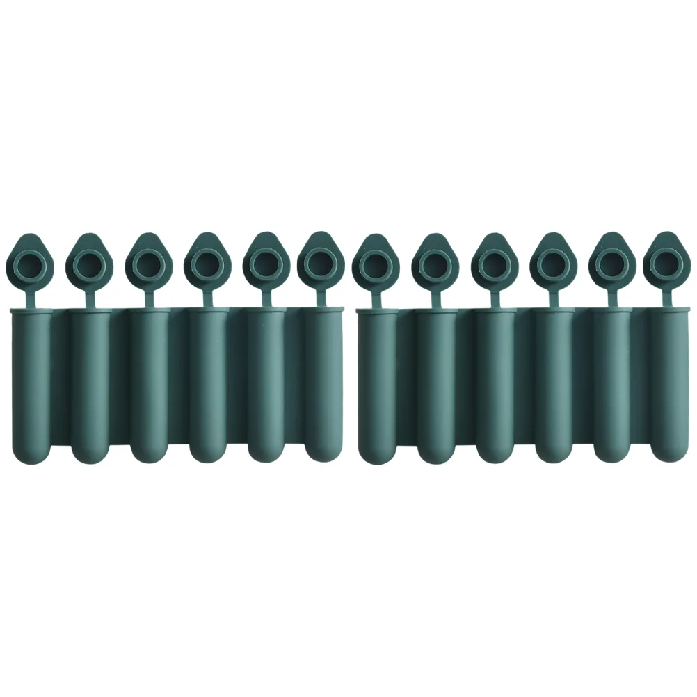 2'li Dağıtım Buz Tepsisi Modeli Şeffaf Havasız Pompa Şişeleri Çubuk Kalıp Yeşil Silika Jel