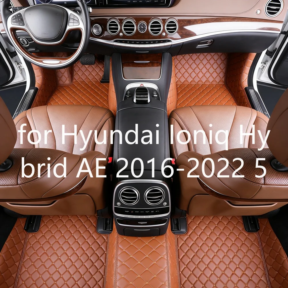 Maßgefertigte Autofußmatten für Hyundai Ioniq Hybrid AE 2016-2022 5-Sitzer LHD RHD 3D Vollumfassende TPE-Fußmatten Wasserdicht Rutschfest Verschleißfest Auto-Innenausstattung 4c1013