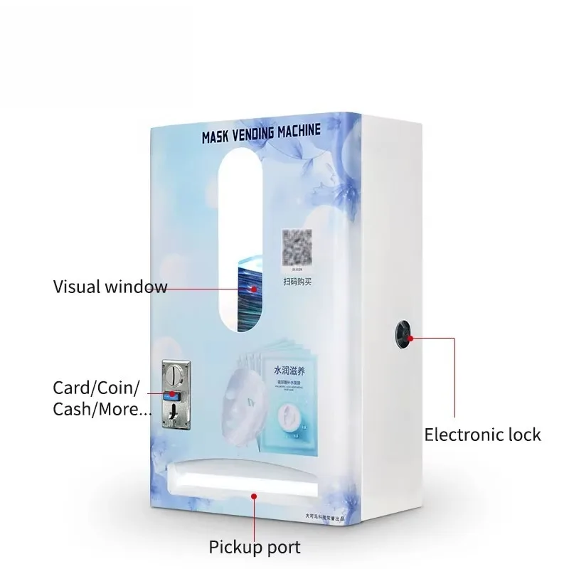Customizable vending Small Mini Hotel Smart Beauty Wall Mount Facial Mask Vending Machine