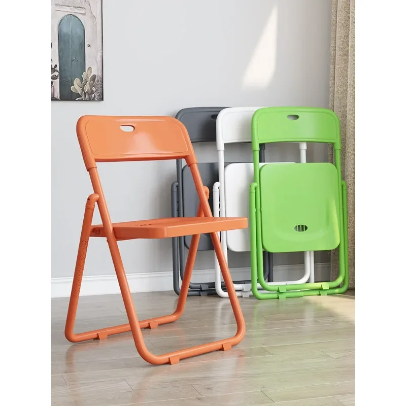 Folding chair Home Modern Internet celebrity Plastic photo chair Dormitory Office Conference Training Outdoor chair Stool