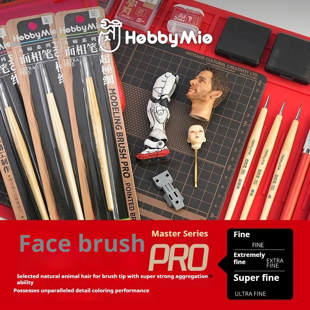 

Набор профессиональных кистей Hobby Mio Pro для детализированной росписи лица, ультратонкие кисти для головных скульптур Gundam, инструменты для контурирования, окрашивания и эффекта состаривания
