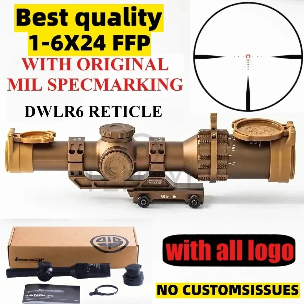 

Hunting scope Tactical SCOPE 1-6X24mm FFP 30mm FFP First Focal Plane Riflescope Optical Sight Spotting Scope For Rifle