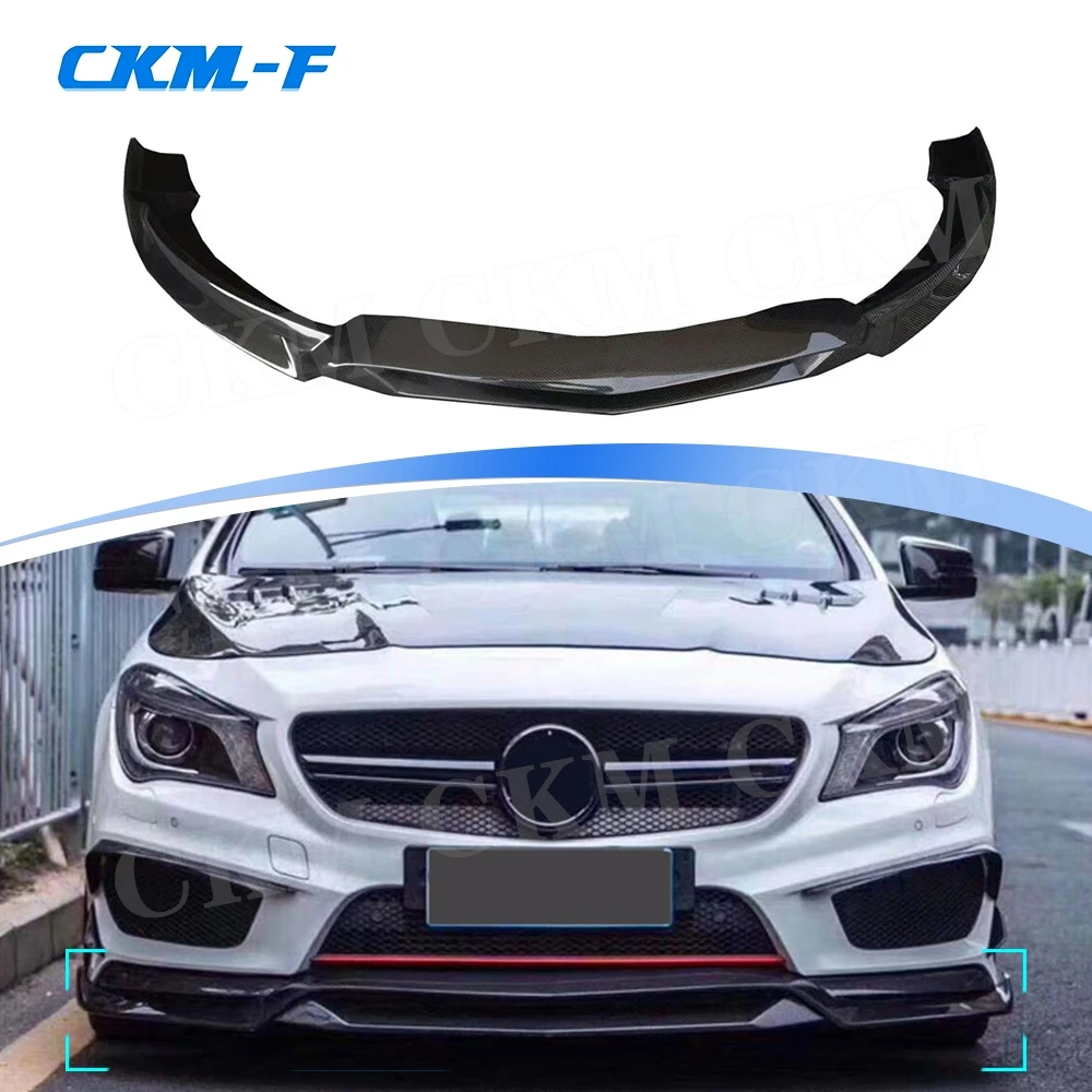 

Carbon Fiber Front Bumper Lip Spoiler For Mercedes Benz CLA Class W117 CLA180 CLA200 CLA250 CLA45 AMG FRP R1 Style 2013-2018