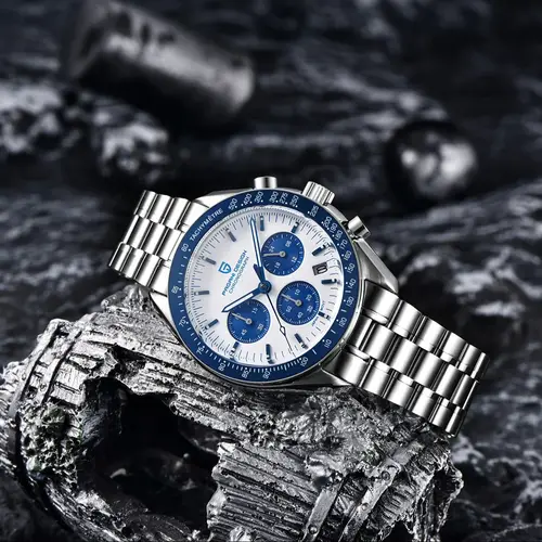 Imagen 2 del producto Relojes PAGANI DESIGN Moon 2025, nuevo reloj de cuarzo de lujo para hombre, cronógrafo con fecha automática, cristal de zafiro AR, reloj de pulsera resistente al agua 100M