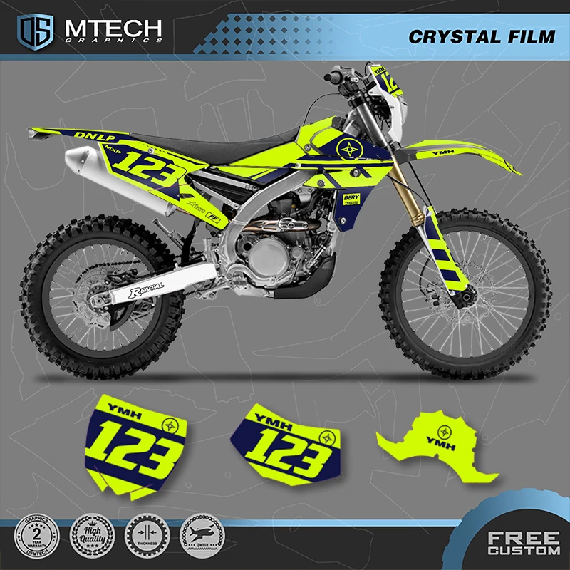 

DSMTECH Team Graphics Background Decal Наборы наклеек для Yamaha WR250F WRF250 2015 2016 2017-2019 WR450F WRF450 2016-18 003