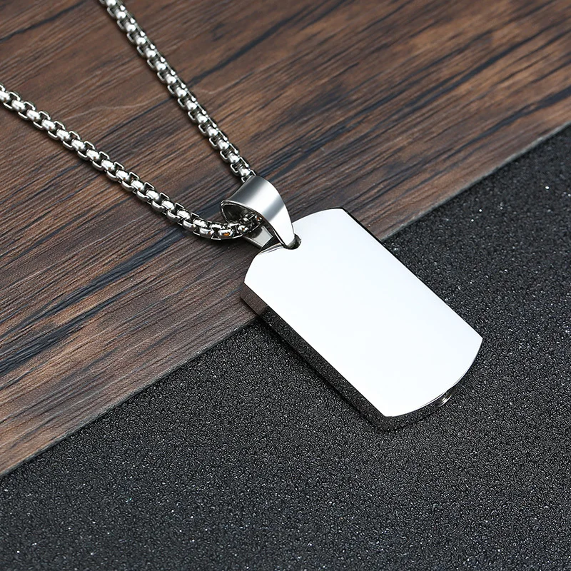 Men Dog Tag Urn Necklace,Stainless Steel Ashes Cremation Urn Pendant Necklaces with Funnel,Commemorative Jewelry Gifts