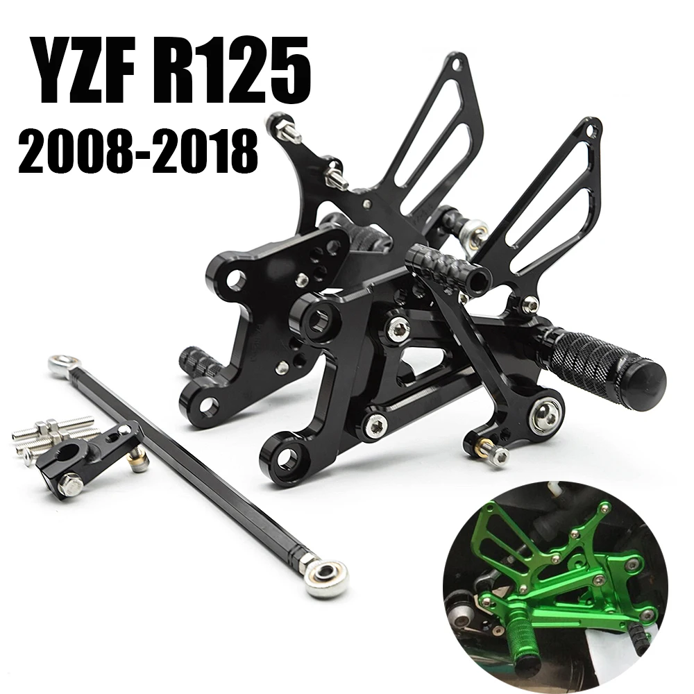 

For Yamaha YZF R125 YZF-R125 YZFR125 MT125 2008 2009 2010 2011 2012-2018 CNC Quick Shifter Rearset Footpeg Foot Peg Footrest