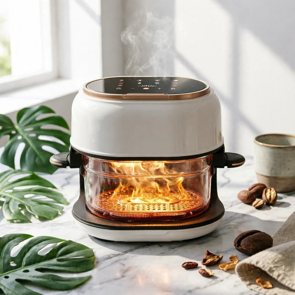 Large Glass Air Fryer Oil Free Air Fryer Kitchen Appliance No Preheat Self Cleaning for Visible-Window Cooking