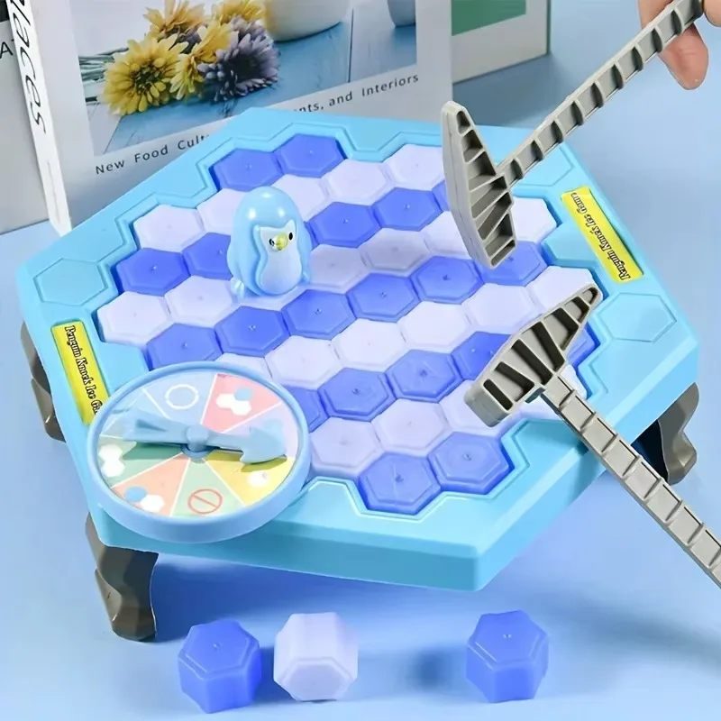 Save Penguin Knocking Ice Toy, Ice Breaker Knocking And Disassembling Wall Board Game Novelty Game Interactive Toy