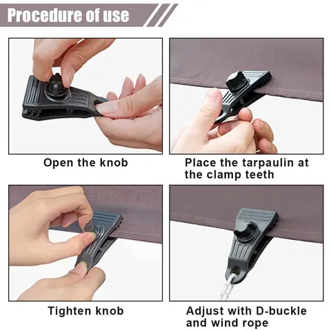 आउटडोर टार्प क्लिप्स हेवी ड्यूटी लॉक ग्रिप क्लैंप्स पूल कवर टेंट फास्टनर्स होल्डर विंडप्रूफ कैनोपी एविंग्स आउटडोर कैम्पिंग के लिए 6 best sales टार्प क्लिप - №4