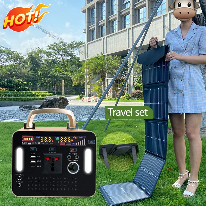 2026 Hot Portable Folding Solar Panel 100w 120w Waterproof Monocrystalline Silicon with Lithium Ion Battery MPPT Controller