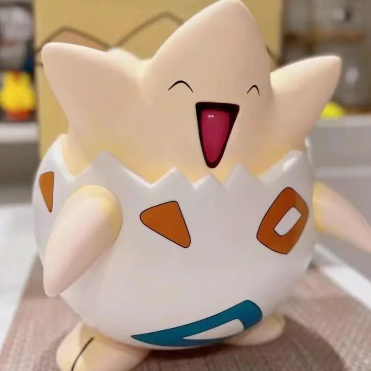 Figura Pokémon Anime para Crianças, bonecas modelo Togepi, estatueta de tamanho grande, figura de PVC, decoração do quarto, brinquedos colecionáveis, 1:1, 23cm