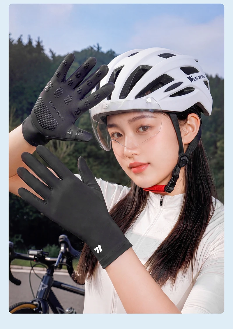 WEST BIKING Sonnenschutzhandschuhe für Damen, UPF 50+, Radfahren, Touchscreen, rutschfest, atmungsaktiv, Sommer, Sport, Fitness-Handschuhe für Damen – Detail 22