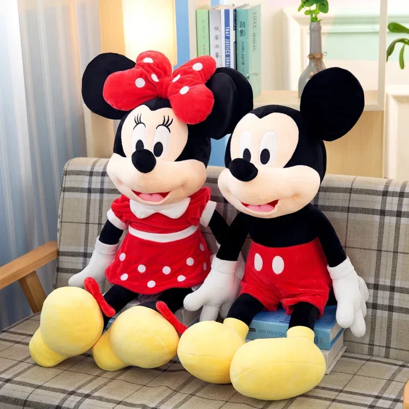 40/120cm Disney Mickey Mouse Minnie Pluszowe zabawki Klasyczne anime Śliczne lalki Poduszka Mysz Kawaii Wypchane zabawki dla dzieci Boże Narodzenie