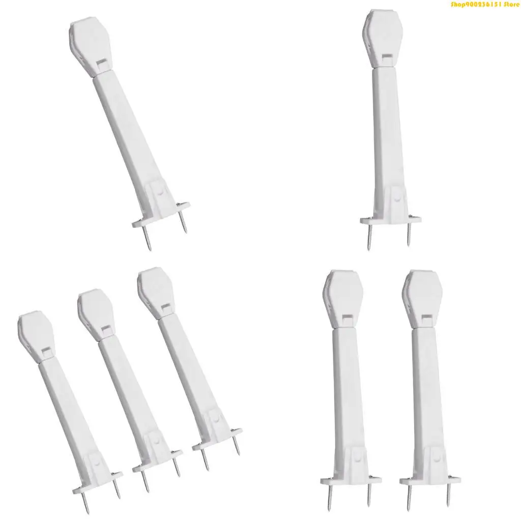 G92C Window Side Curtain Cable Tensioner Support, Plastic Upright Bracket Spring Loaded Drapery Cord Tension Pulley for Flexible
