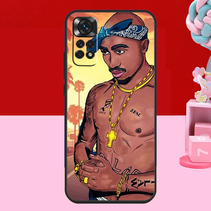 2Pac Hip Hop Singer Case For Xiaomi Redmi Note 12 Pro Turbo Note 11 9 8 10 Pro 9S 10S 11S 12S 9C 10C 12C Cover