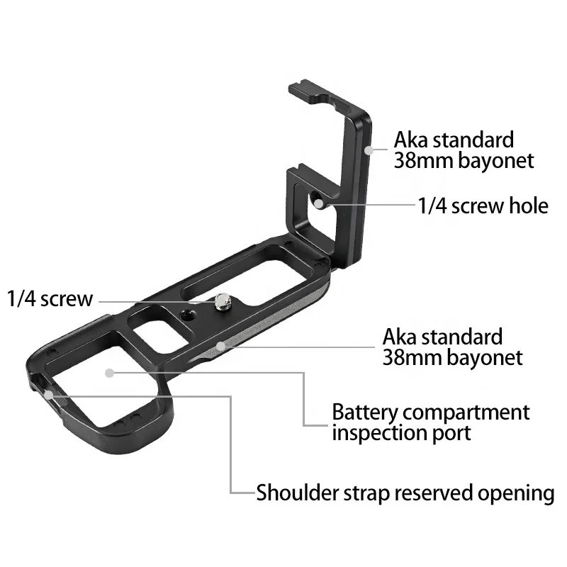 A7II A7RII A7SII Quick Release L Shaped Plate with Cold Shoe Extension L Type Stretchable Adjustment Bracket for Sony A7M2 A7RM2