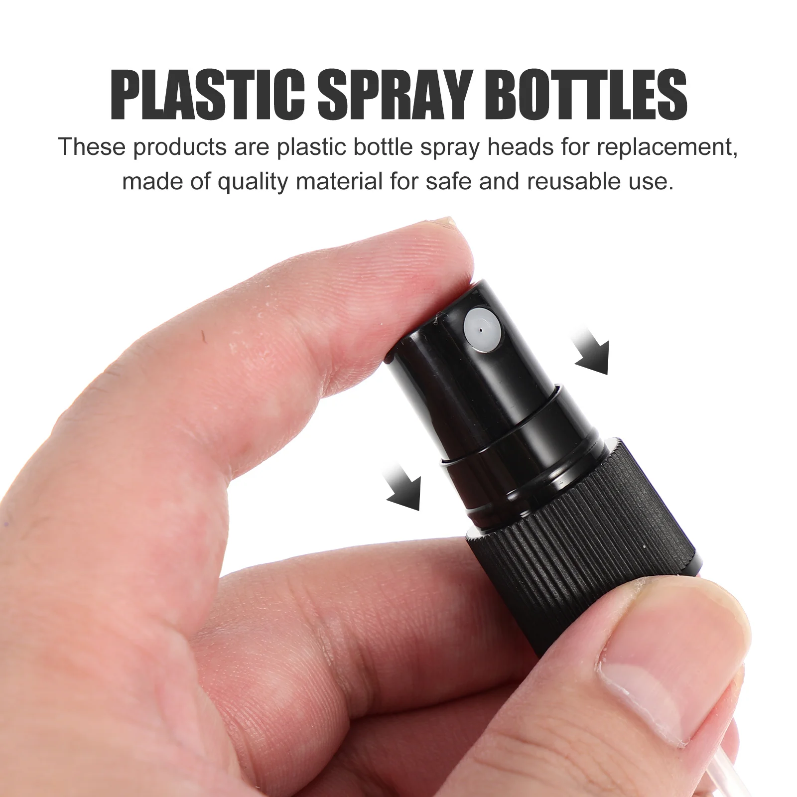 

40Pcs Fine Mist Spray Nozzle Replacements Reusable Pump Heads Transparent Cover Spray Bottle Tops for Perfume Essential Oil Hair