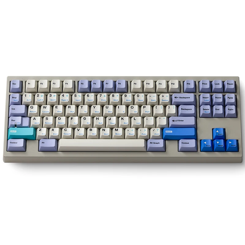 

Retro blue and white color scheme sublimation keycap pbt original glass beads skin feeling