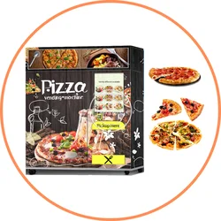 Outdoor Business Self-service Pizza Vending Machines Cooking Hot Food Fully Automatic Pizza Vending Machines