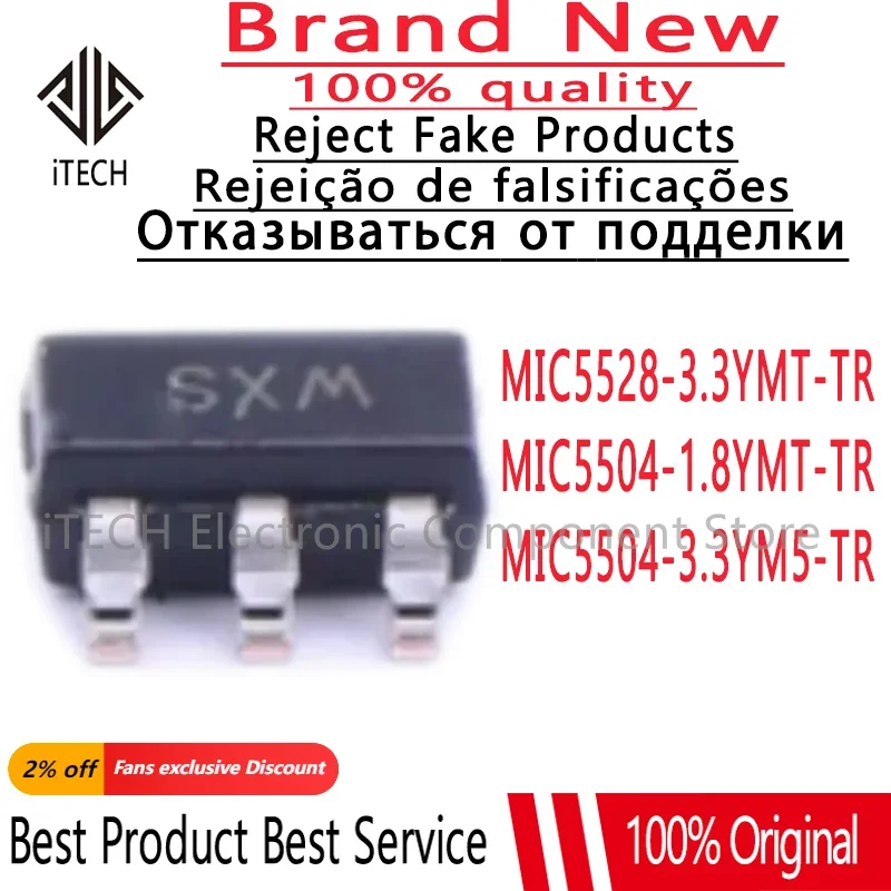 10pcs/lot Original MIC5504-3.3YM5-TR SXM MIC5504-1.8YMT-TR GX MIC5528-3.3YMT-TR SOT-23-5 UTDFN-4 XDFN-6 New and Genuine Chips Ic