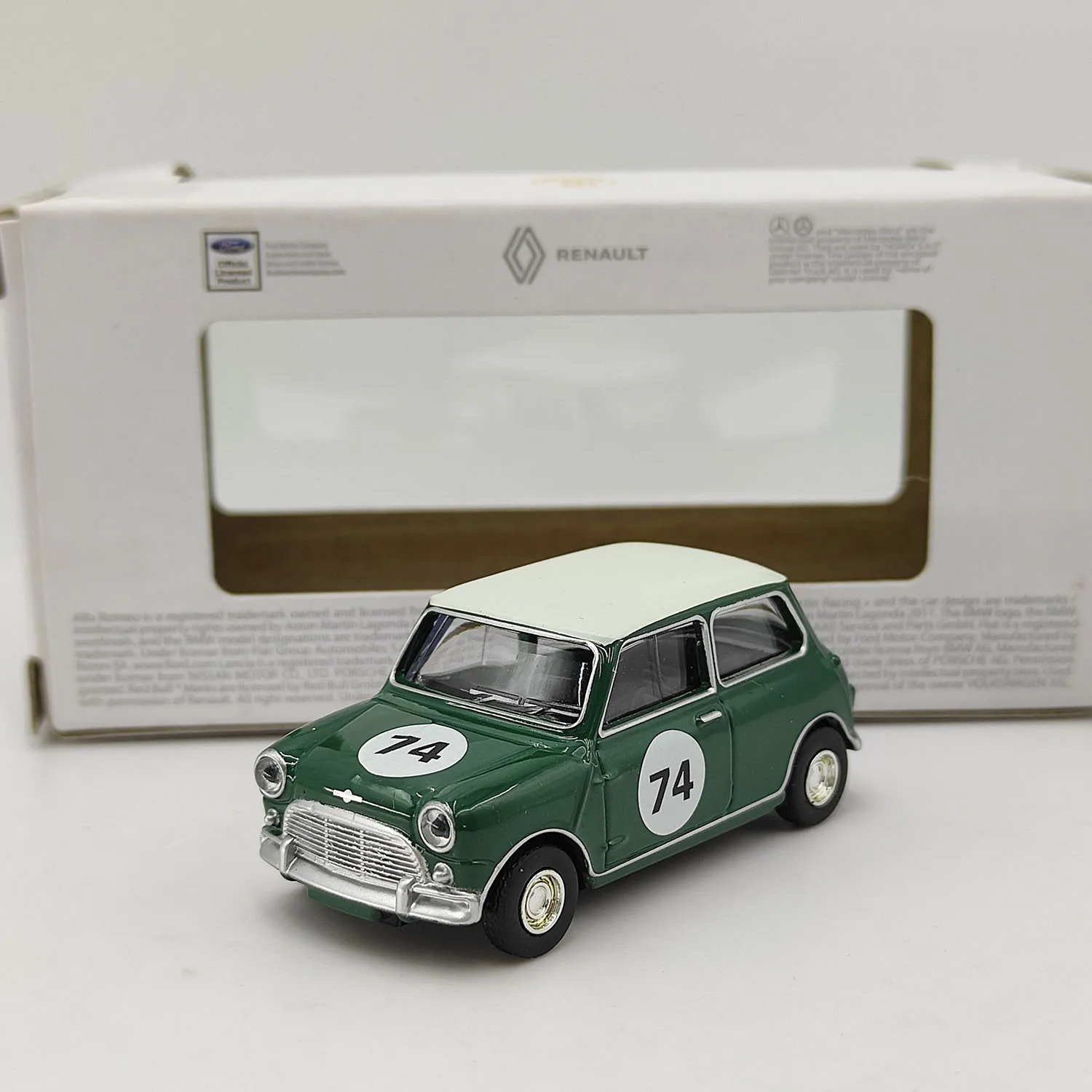 

Diecast NOREV 1/54 Scale BMW Mini Cooper S 1964 74 Almond-green Alloy Model Collectible Toy Gift Souvenir Display Ornament