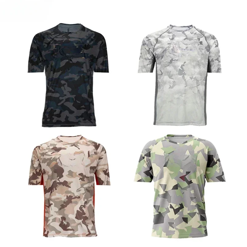 

Summer Fishing Shirts Short Sleeve UV Protection T-Shirts Camisa De Pesca UPF 50 Hiking Jerseys Quick Dry Fishing Tops