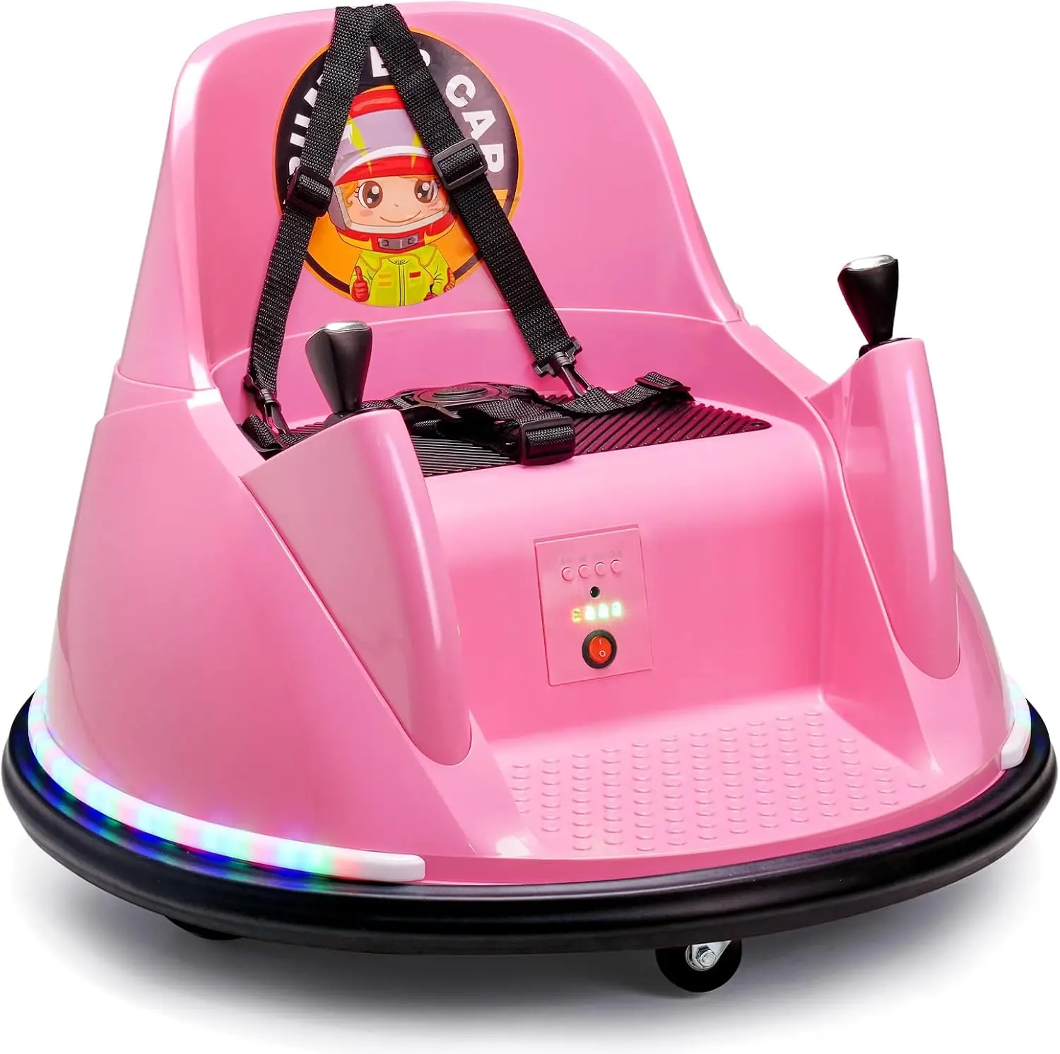 Bumper Car for Kids Toddler 1.5-6 Years with Remote Control Bluetooth Music 3 Speed DIY License Plate Electric Ride on Toys