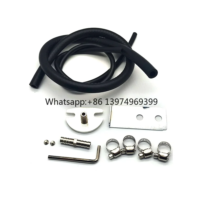 Fuel Oil Supercharger Fuel Pressure Adjuster Adjustable 0-140PSI Fuel Pressure Regulator Parts Kit +Oil Gauge+Oil Hose.