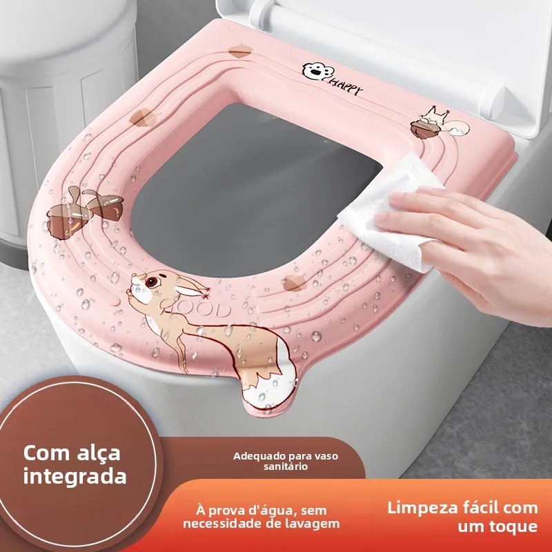 2026年新型防水トイレシートクッション　ネットで話題の洗えるオールシーズン対応トイレマット　家庭用夏用バスルームアクセサリー