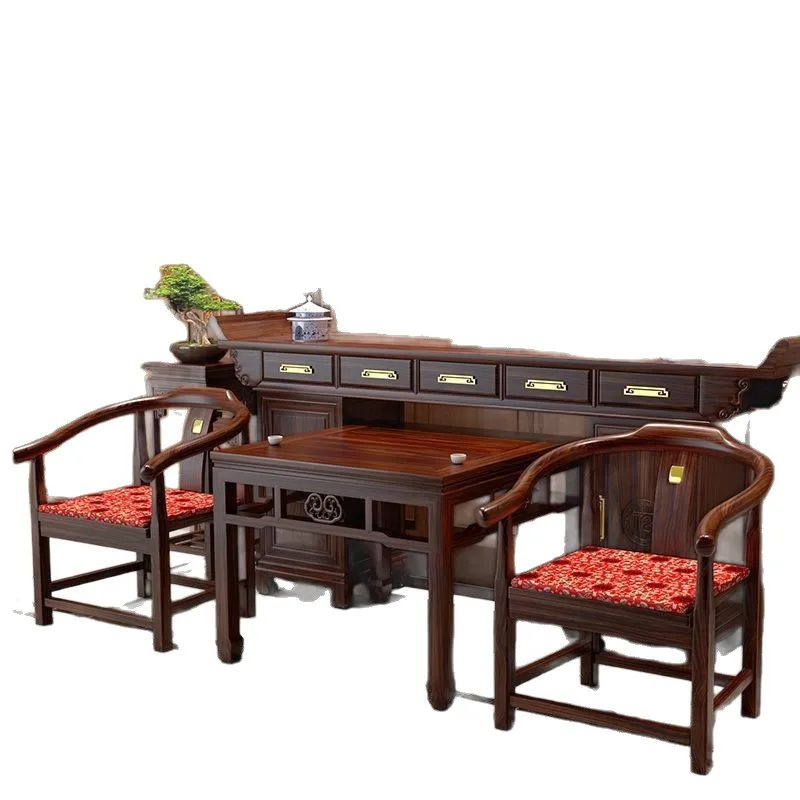 PYH All solid wood nave six-piece plan shrine cabinet new Chinese rural hall foyer table shrine offering platform