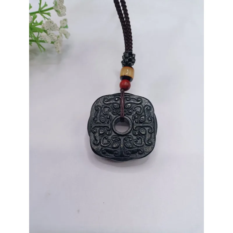 Exquisite Hetian Jade Quartet Divine Beast Double-sided Jade Pendant Same for Men and Women