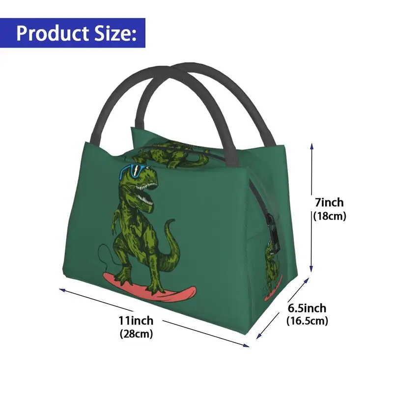 Cartoon Dinosaur Thermal Insulated Lunch Bag Women Resuable Lunch Tote for Schoool Camping Travel Multifunction Meal Food Box