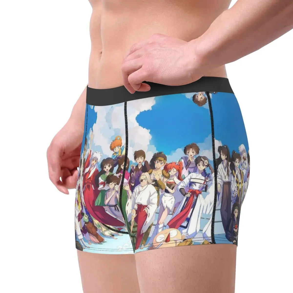 복서 팬티 반바지 이누야샤 애니메이션 팬티 남성용 통풍 속옷 남성 남자친구 선물