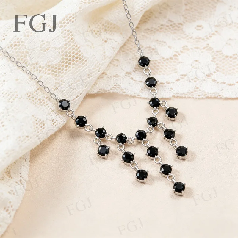 

925 Sterling Silver Moissanite Pendant GRA Certified Colorful Necklace VVS1 Fine Jewelry For Women Wedding Engagement Gifts
