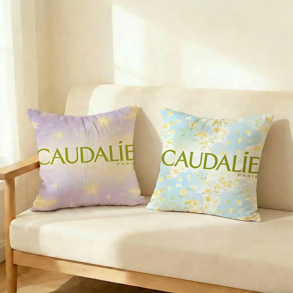 Brand Caudalie Cushion Cover Decorative Cushions Covers Cover Sofa 50x50 Pillow 4 Piece 45x45 40x40 Pillowcase