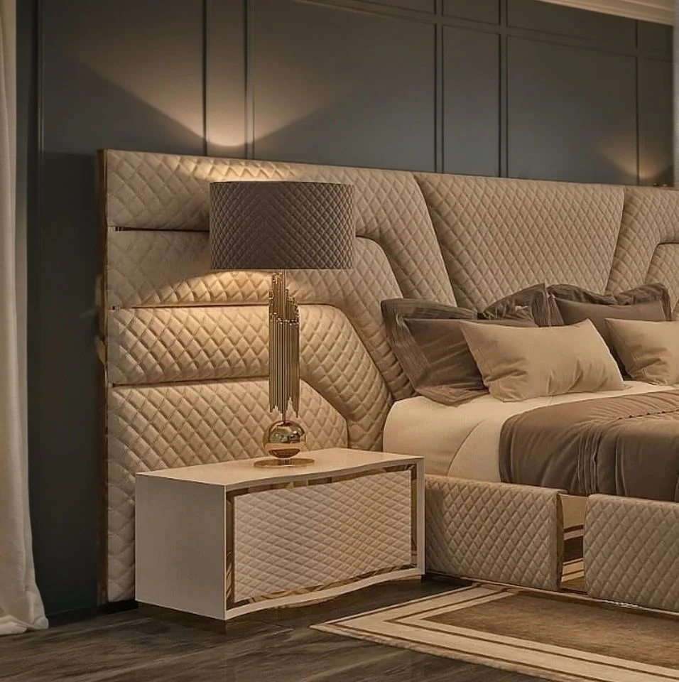 Set di mobili per camera da letto Comodino nordico in legno per la casa di lusso Comodino