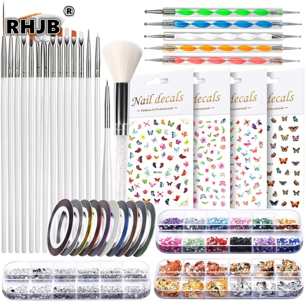 

Набор для маникюра 23/24/29 предметов с машинкой для маникюра, глиттером и аксессуарами для акриловых ногтей, инструменты для декора и DIY